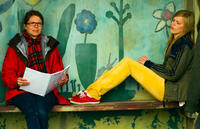 Director Jannicke Systad Jacobsen and Helene Bergsholm on the set of "Turn Me On, Dammit!"