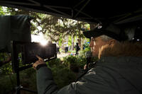 Director Baz Luhrmann on the set of "The Great Gatsby."