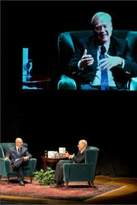 A scene from "Book Club with Michael Smerconish featuring Chris Matthews."