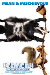 Poster art for "Ice Age: Continental Drift 3D."