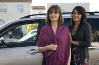 Emily Deschanel as Shannon Cleary and Angelique Cabral as Angela Reyes in "The Perfect Family."