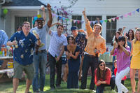 Kevin Heffernan as Wade, Wood Harris as Darrell, Paul Schneider as Tommy, Olivia Munn as Audrey, Jude Ciccolella as Coach Stubbs, Nat Faxon as Zig-Zag, Lindsey Kraft as Greta, Constance Zimmer as Mona and Collette Wolfe as Allison in "The Babymakers."