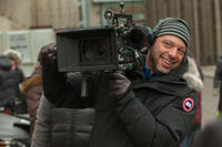 Director Jose Padilha on the set of "RoboCop."