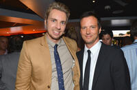 Dax Shepard and co-director David Palmer at the California premiere of "Hit and Run."