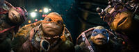 A scene from "Teenage Mutant Ninja Turtles."