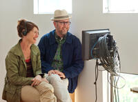 Director Valerie Faris and director Jonathan Dayton on the set of "Ruby Sparks."