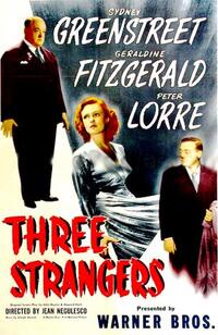 Poster art for "Three Strangers."