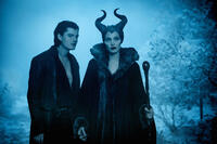 Diaval as Sam Riley and Angelina Jolie as Maleficent in "Maleficent."