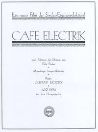 Poster art for "Cafe Electric."