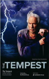 Poster art for "The Tempest Starring Christopher Plummer."