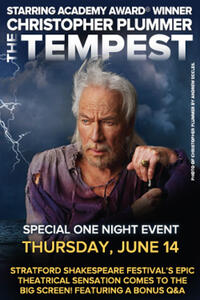 Poster art for "The Tempest Starring Christopher Plummer."