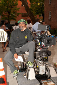 Director Spike Lee Brown on the set of "Red Hook Summer."