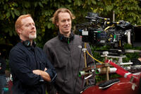 Directors Scott Moore and Jon Lucas on the set of "21 and Over."