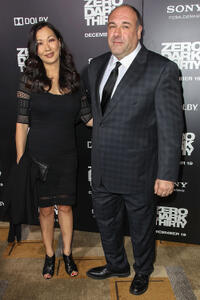 Deborah Lin and James Gandolfini at the California premiere of "Zero Dark Thirty."