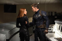 Scarlett Johansson as Black Widow and Chris Evans as Captain America in "Captain America: The Winter Soldier."