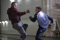 George St-Pierre as Georges Batroc and Chris Evans as Captain America in "Captain America: The Winter Soldier."