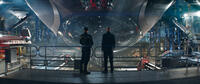 Chris Evans as Captain America and Samuel L. Jackson as Nick Fury in "Captain America: The Winter Soldier."