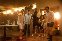 James Franco, Danny McBride, Craig Robinson, Jay Baruchel and Seth Rogen in "This is The End."