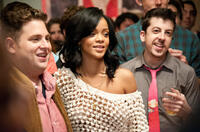 Jonah Hill, Rhianna and Christopher Mintz-Plasse in "This is The End."