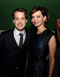 T.R. Knight and Calista Flockhart at the California premiere of "42."