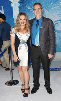Director Jennifer Lee and director Chris Buck at the California premiere of "Frozen."