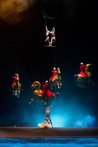 A scene from "Cirque du Soleil: Worlds Away 3D."