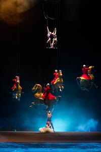 A scene from "Cirque du Soleil: Worlds Away."