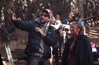 Director Fede Alvarez on the set of "Evil Dead."
