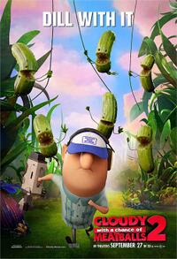 Poster art for "Cloudy with a chance of Meatballs 2."