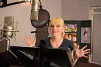 Anna Faris on the set of "Cloudy with a Chance of Meatballs 2."