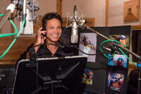 Benjamin Bratt on the set of "Cloudy with a Chance of Meatballs 2."