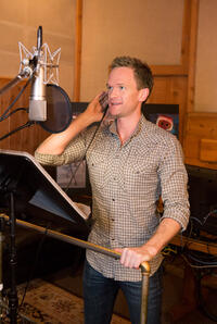 Neil Patrick Harris on the set of "Cloudy with a Chance of Meatballs 2."