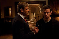 Russell Crowe as Mayor Hostetler and Mark Wahlberg as Billy Taggart in "Broken City."