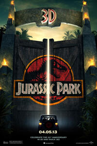 Poster art for "Jurassic Park 3D."