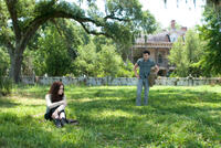 Alice Englert as Lena Duchannes and Alden Ehrenreich as Ethan Wate in "Beautiful Creatures."