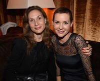 Embeth Davidtz and guest at the California premiere of "Paranoia."