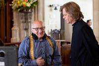 Director Ben Lewin and William H. Macy on the set of "The Sessions."