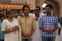 Ajay Devgn and Abhishek Bachchan in "Bol Bachchan."