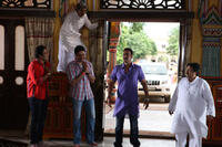 Abhishek Bachchan and Ajay Devgn in "Bol Bachchan."