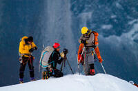 Director Michael Brown on the set of "High Ground."