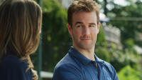Sarah Megan Thomas as Abigail Brooks and James Van Der Beek as Geoff in "Backwards."