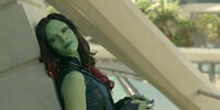 Zoe Saldana as Gamora in "Guardians of the Galaxy."