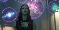 Zoe Saldana as Gamora in "Guardians of the Galaxy."