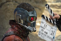 Chris Pratt on the set of "Guardians of the Galaxy."