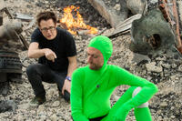 Director James Gunn and Sean Gunn on the set of "Guardians of the Galaxy."