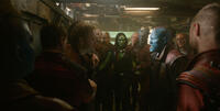 Chris Pratt, Zoe Saldana and Michael Rooker in "Guardians of the Galaxy."