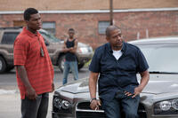 50 Cent as Malo and  Forest Whitaker as Lurue in "Freelancers."
