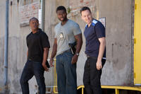 Malcolm Goodwin as AD, 50 Cent as Malo and Ryan O'Nan as Lucas in "Freelancers."
