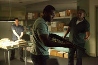 Ryan O'Nan as Lucas, 50 Cent as Malo and Forest Whitaker as Lurue in "Freelancers."