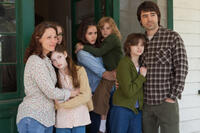 Lili Taylor as Carolyn Perron, Hayley Mcfarland as Nancy, Mackenzie Foy as Cindy, Shanley Caswell as Andrea, Kyla Deaver as April, Joey King as Christine and Ron Livingston as Roger Perron in "The Conjuring."